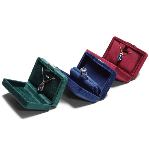 Velvet plastic jewelry box