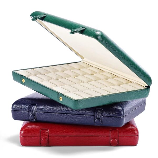 PU leather plastic jewelry storage box
