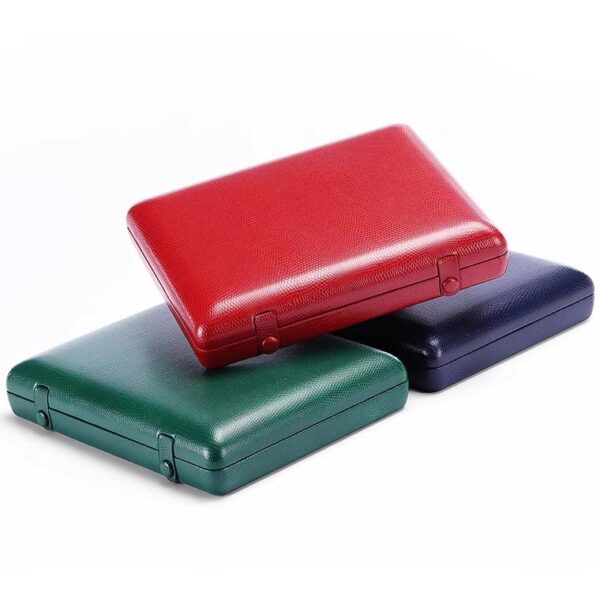 PU leather plastic jewelry storage box