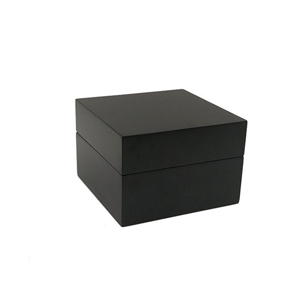 Painted Solid Wood Watch Box with Velvet Clip Black Red - Image 4