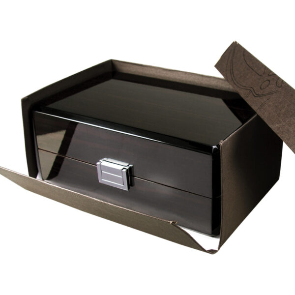 Painted Solid Wood Watch Box with Buckle Wood Grain - Image 4